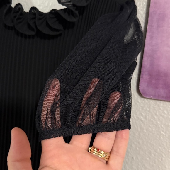 Janie and jack girls pleated dress size 8 black chiffon like new gently used - Picture 4 of 7